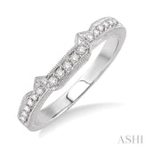 1/8 Ctw Round Cut Diamond Matching Wedding Band in 14K White Gold