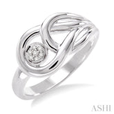 1/50 Ctw Single Cut Diamond Fashion Ring in Sterling Silver