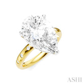 1/5 Ctw Akari Pear Shape Round Cut Diamond Semi-Mount Engagement Ring in 14K Yellow and White Gold