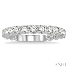 1 Ctw Round Cut Diamond Wedding Band in Platinum