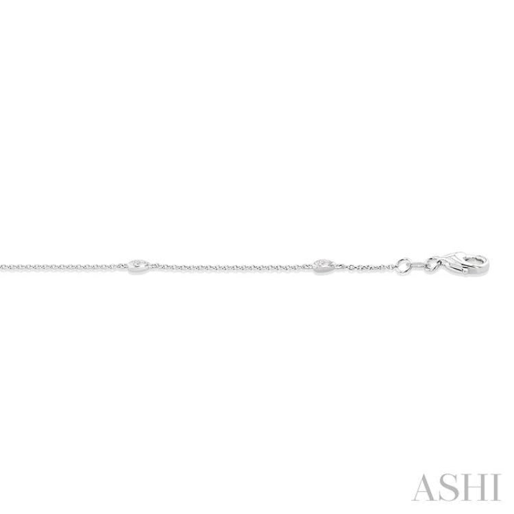 1/4 Ctw Pear Cut Diamond Station Bracelet in 14K White Gold