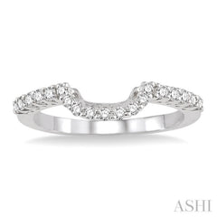 1/3 Ctw Round Cut Diamond Wedding Band in 14K White Gold
