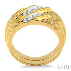 1/4 Ctw Round Cut Diamond Duo Set in 10K Yellow Gold