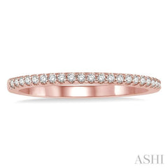 1/5 Ctw Round Cut Diamond Wedding Band in 14K Rose Gold