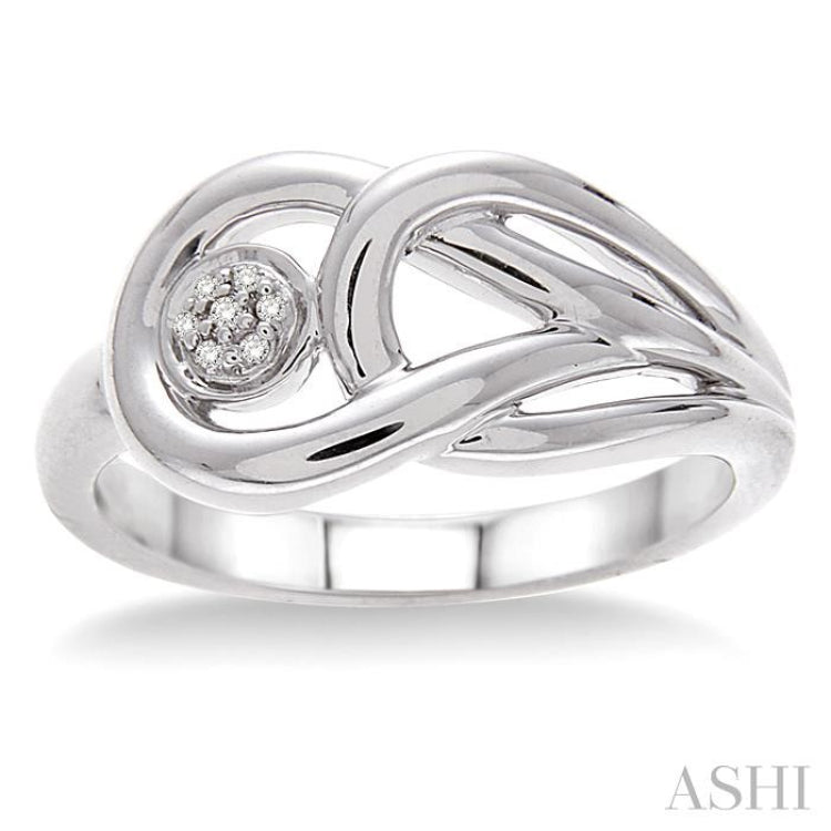 1/50 Ctw Round Cut Diamond Fashion Ring in Sterling Silver