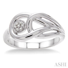1/50 Ctw Round Cut Diamond Fashion Ring in Sterling Silver