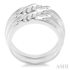 1/4 Ctw Round Cut Diamond Duo Set in 10K White Gold