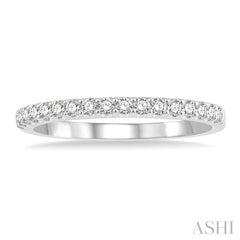 1/3 Ctw Round Cut Diamond Wedding Band in 14K White Gold