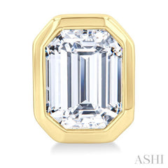 3/8 Ctw Emerald Pie Cut Diamond Fashion Stud Earring in 14K Yellow Gold