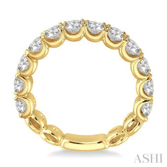 2 Ctw Diamond Matching Wedding Band in 18K Yellow Gold