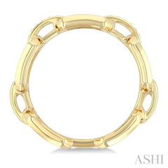 1/20 Ctw Bold Open Window Octagonal Shaped Round Cut Diamond Fashion Ring in 10K Yellow Gold