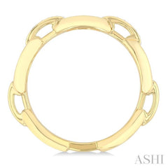 1/20 Ctw Bold Open Window Oval Shaped Round Cut Diamond Fashion Ring in 10K Yellow Gold