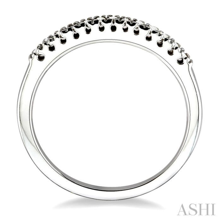 1/10 Ctw Round Cut Diamond Wedding Band in 10K White Gold