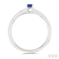 5X3 MM Octagon shape Tanzanite Precious Solitaire Ring in 14K White Gold