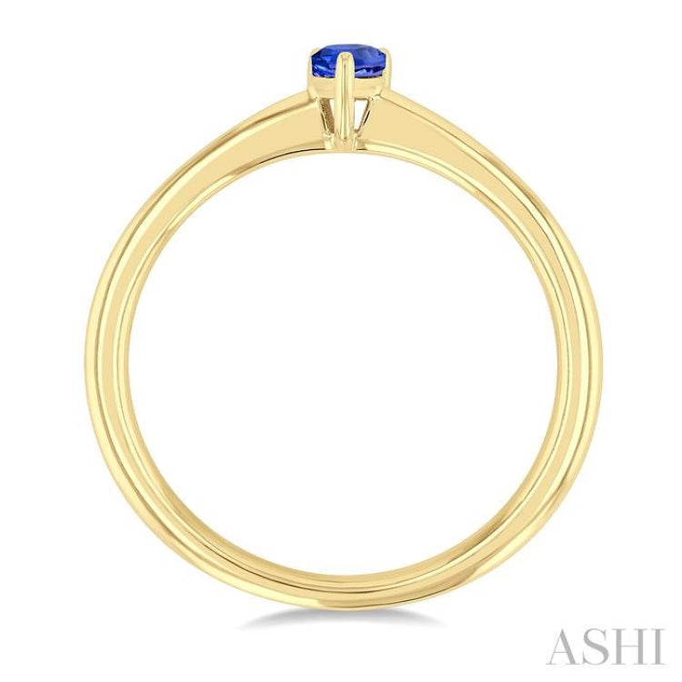 5X3 MM Pear Shape Tanzanite Semi-Precious Solitaire Ring in 14K Yellow Gold
