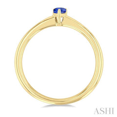 5X3 MM Pear Shape Tanzanite Semi-Precious Solitaire Ring in 14K Yellow Gold