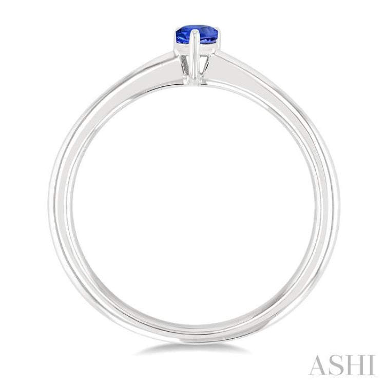 5X3 MM Pear Shape Tanzanite Semi-Precious Solitaire Ring in 14K White Gold