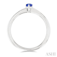 5X3 MM Pear Shape Tanzanite Semi-Precious Solitaire Ring in 14K White Gold