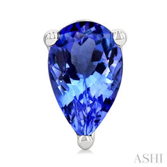 4X3 MM Pear Shape Tanzanite Precious Stud Earrings in 14K White Gold