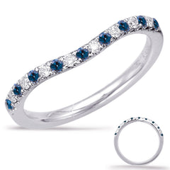 White Gold Sapphire & Diamond Band