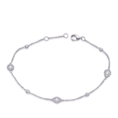 White Gold Diamond By The Yard Bracelet