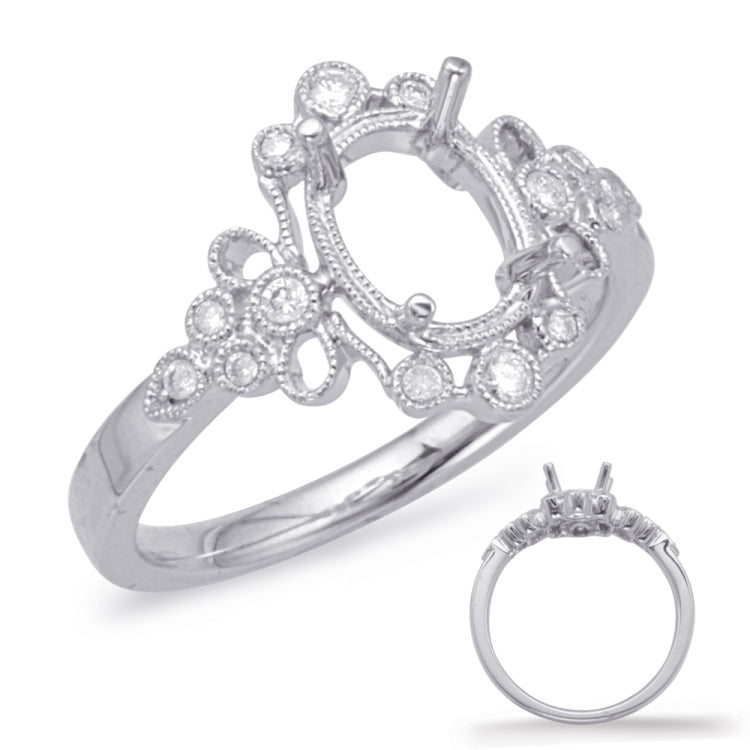 White Gold Halo Engagement Ring