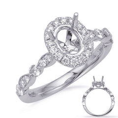 White Gold Halo Engagement Ring