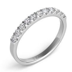 14 Kt White Gold Prong Set Bands