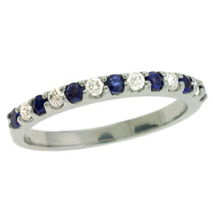 14 Kt White Gold Sapphire Color Rings - Precious