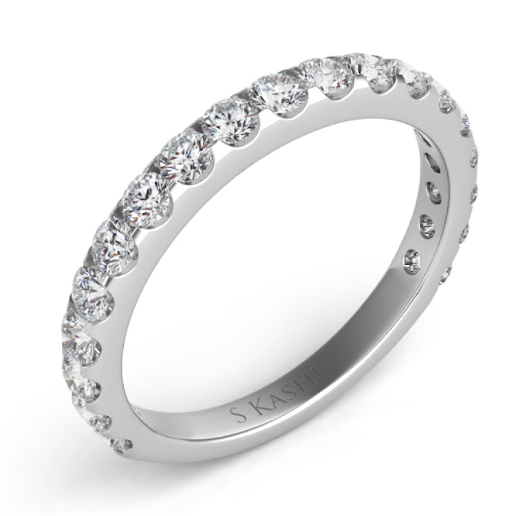 14 Kt White Gold Prong Set Bands
