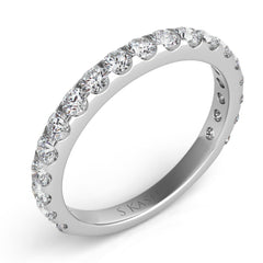 14 Kt White Gold Prong Set Bands