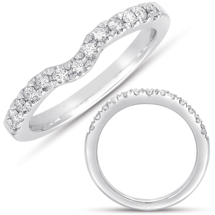 White Gold Curved Band