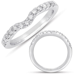 White Gold Curved Band