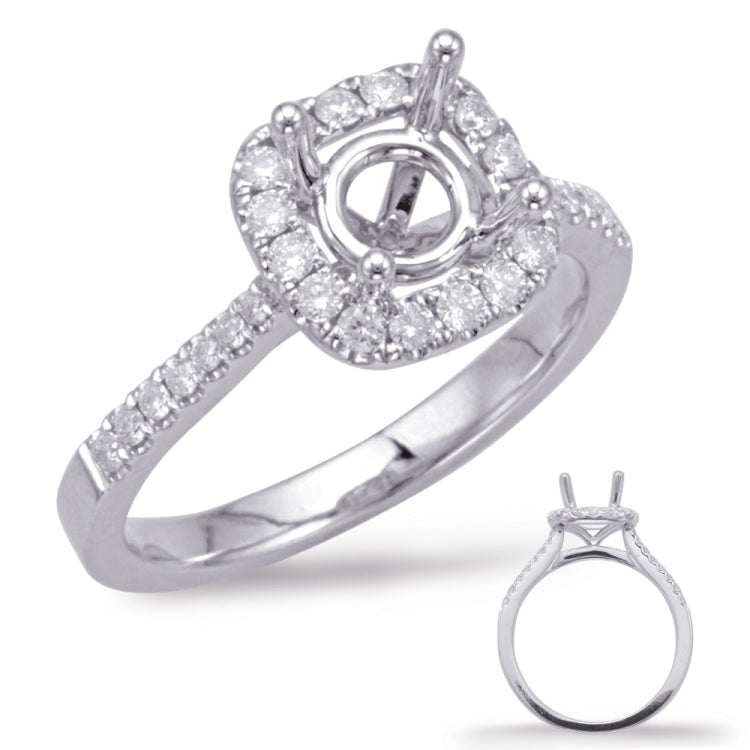 White Gold Halo Engagement Ring