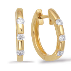 Yellow Gold Huggie Earring