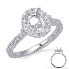 White Gold Halo Engagement Ring