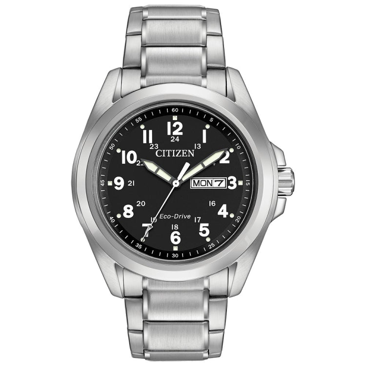 Citizen Eco-Drive Weekender Garrison Mens Stainless Steel