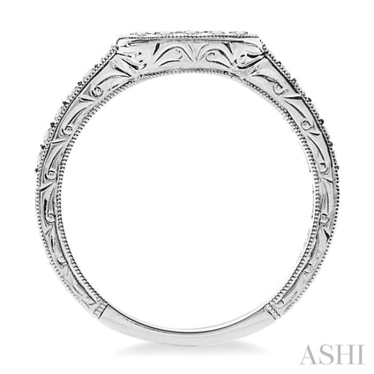 1/5 Ctw Diamond Matching Wedding Band in 14K White Gold