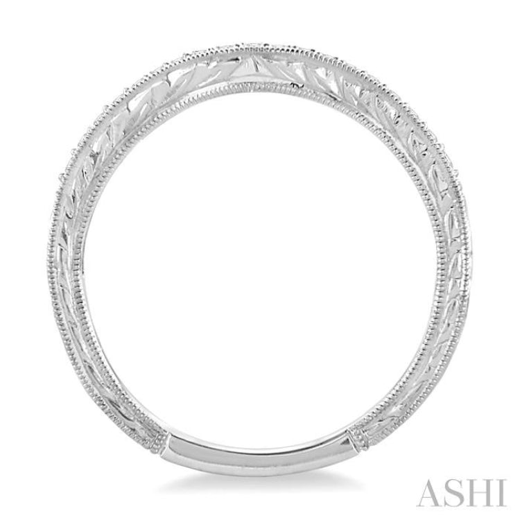 1/6 Ctw Round Cut Diamond Matching Wedding Band in 14K White Gold