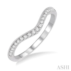 1/5 Ctw Round Cut Diamond Wedding Band in 14K White Gold