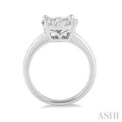 1/2 Ctw Lovebright Round Cut Diamond Ring in 14K White Gold