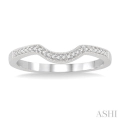 1/20 Ctw Round Cut Diamond Wedding Band in 14K White Gold