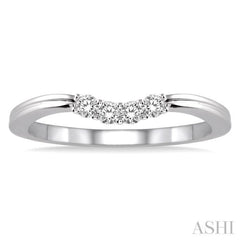 1/6 Ctw Round Cut Diamond Wedding Band in 14K White Gold