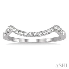 1/5 Ctw Round Cut Diamond Wedding Band in 14K White Gold