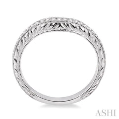 1/5 Ctw Round Cut Diamond Matching Wedding Band in 14K White Gold