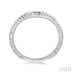 1/6 Ctw Round Cut Diamond Matching Wedding Band in 14K White Gold