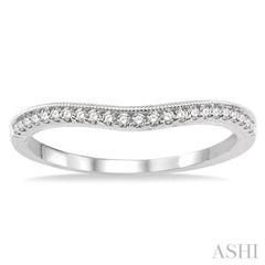 1/6 Ctw Round Cut Diamond Wedding Band in 14K White Gold