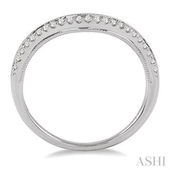 1/6 Ctw Round Cut Diamond Wedding Band in 14K White Gold