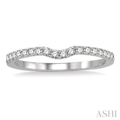 1/5 Ctw Round Cut Diamond Wedding Band in 14K White Gold