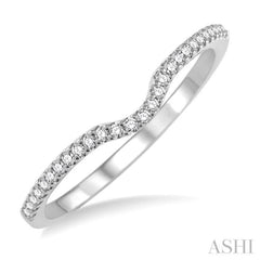 1/6 Ctw Round Cut Diamond Wedding Band in 14K White Gold